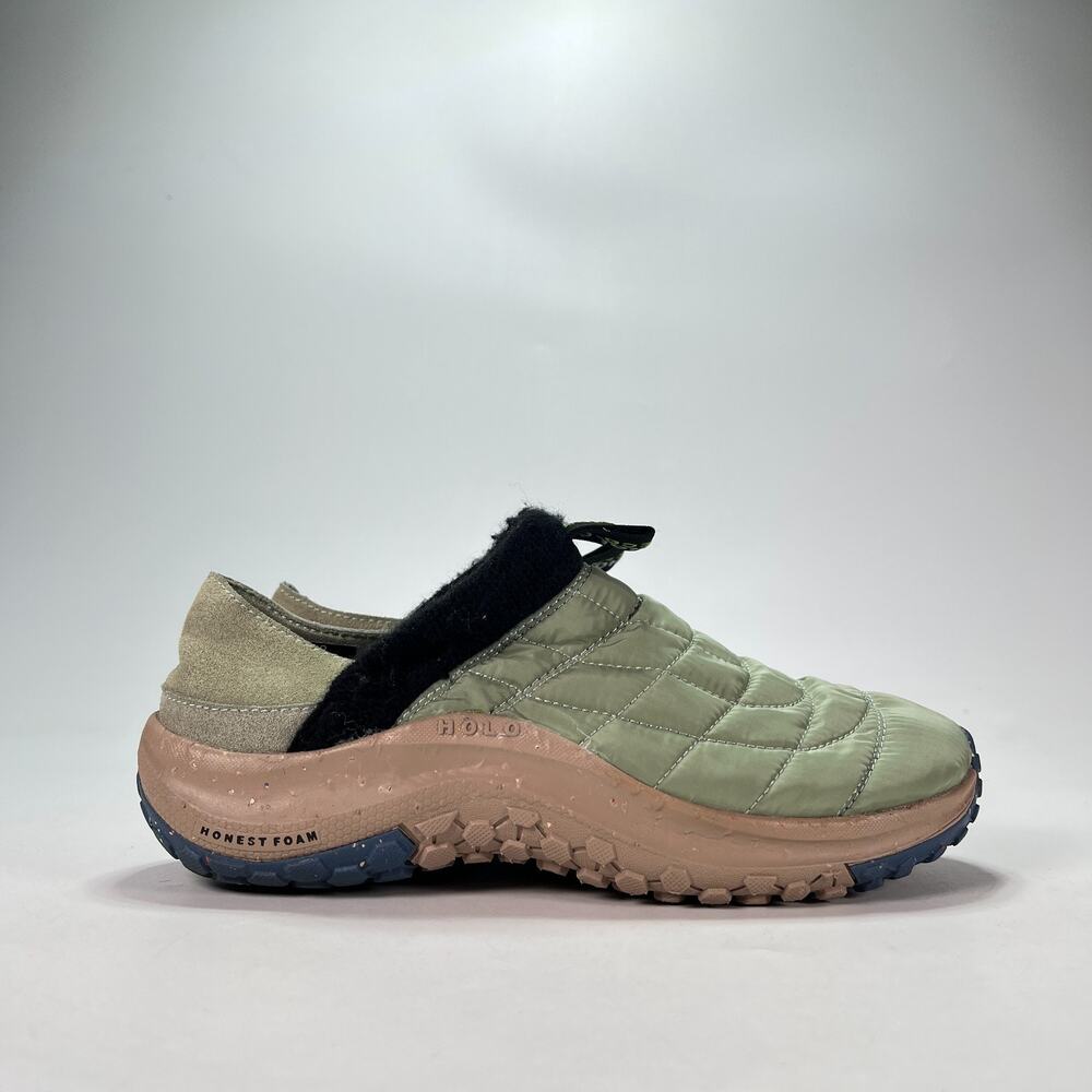 Holo Credimus Green Brown Quilted Slip On Sneakers Shoes Women's Shoes Size 7.5